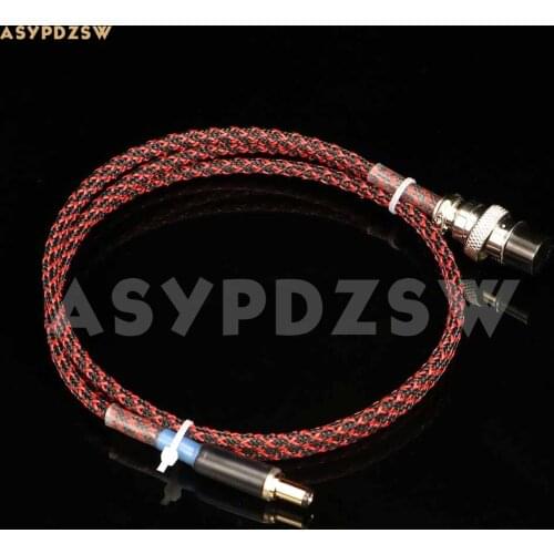 1M GX16-2 Pin to 5.5*2.1mm Pure copper Phono amplifier cable AC/DC Linear power supply cable