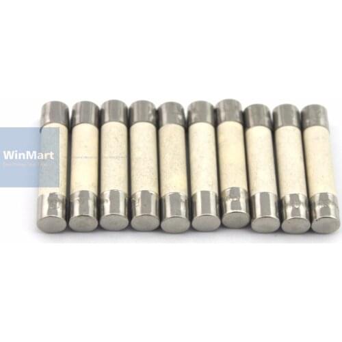 10 pieces 250V 1A/ 12A/8A/15A/20A/10A/3A/5A /2ASlow Blow 6x30mm Ceramic Tube Fuses