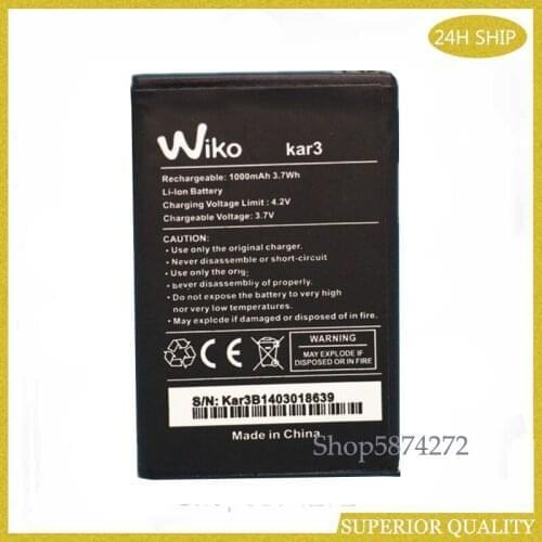 1000mAh Wiko Kar3 battery For Wiko Kar3 mobile phone battery