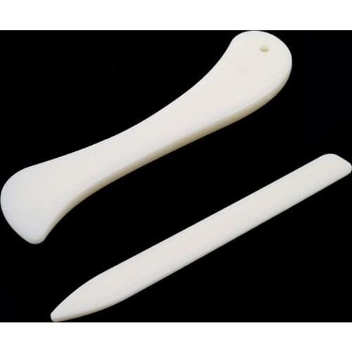 2 Pcs/set Bone Folder For Leather Handmade Sewing Tools Leather Craft Tools Scoring Folding Creasing Edges Paper Accessories