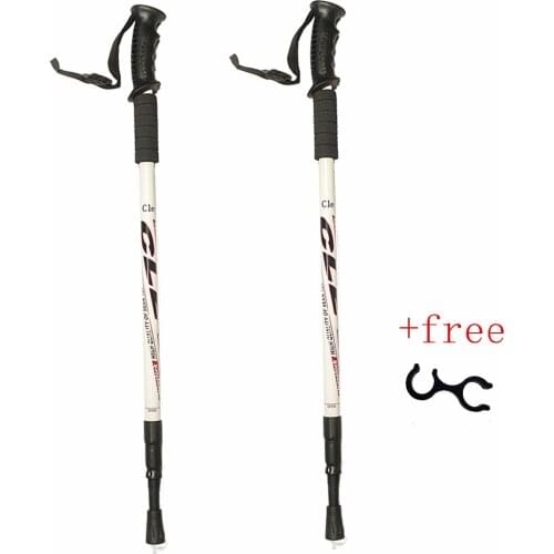 2Pc/Pair 135CM Walking Stick Trekking Aluminum alloy Climbing Stick Telescopic Running Trail Canes Shockproof Hiking Accessories