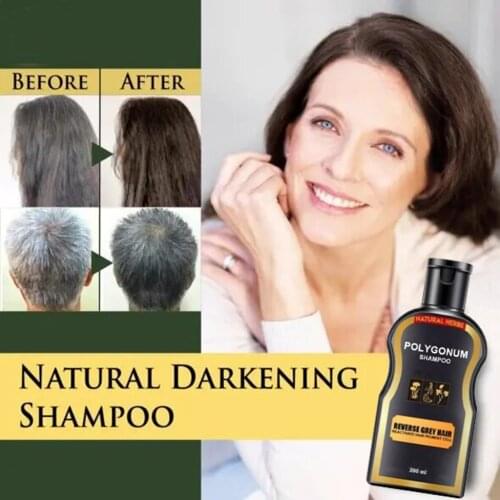 200ml Fashion Natural Darkening Shampoo Permanent Black Hair Shampoo Ginger Coloring шампунь для волос Nourishing Moisturizing