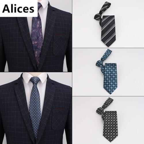 8cm Width Mens Ties New Fashion Plaid Neckties Corbatas Gravata Jacquard Woven Slim Tie Business Wedding Stripe Neck Tie for Men