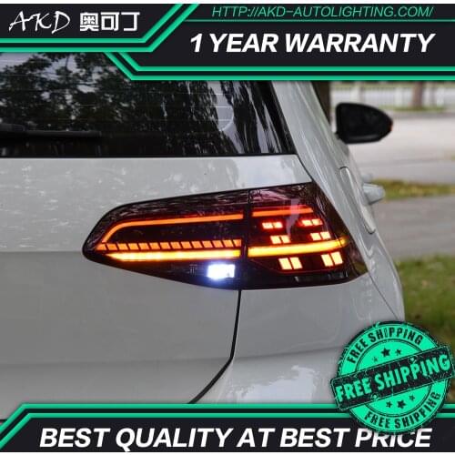 AKD tuning cars Tail lights For VW Golf 7 Golf MK7 Golf 7.5 Taillights LED DRL Running lights Fog lights angel eyes Rear parking