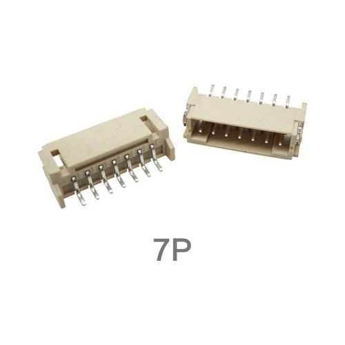 Free shipping 50PCS PH-AWT Pitch 2.0MM SMT PH2.0-7P AWT JST Connector Horizontal Patch SMD Needle Socket 2.0-7PIN Pin Header