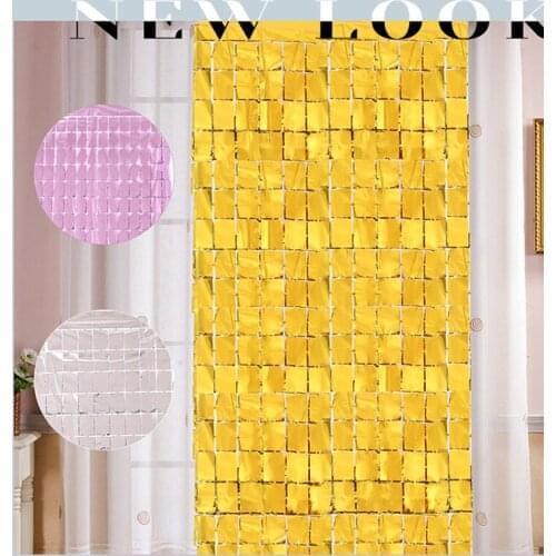 Glitter Curtain 2m Length Shimmer Wall Backdrop Foil Metallic Party Decorations Wedding Decoration Backdrops Curtain Sequin Wall