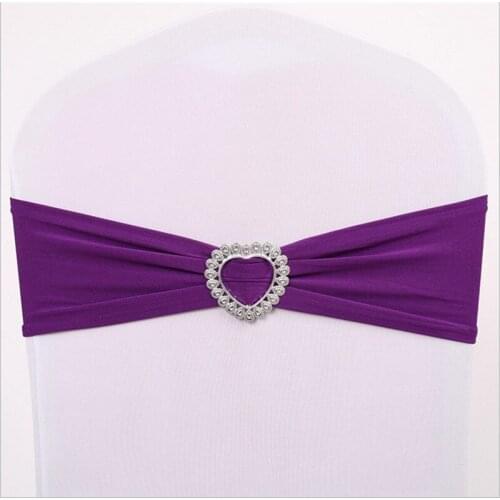 HOT Sale! 100pcs Stretch Chair Bands With Lover Buckle Replace Chair Sash Wedding Party Decor FREE SHIPPING Marious