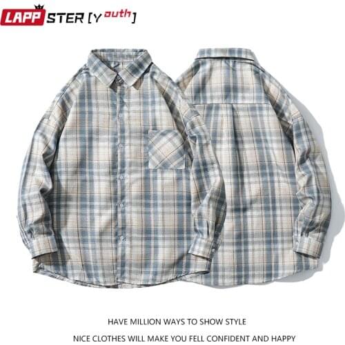Мужские клечатые рубашки LAPPSTER China At AliExpress