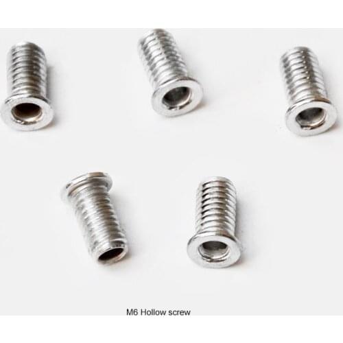 M6 M8 light hollow bolt steel pitch 1.0 mm Ceiling lights LED DIY Cable outlet wire rope hanging fastener hanger fastener nut