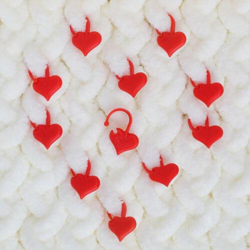 50pcs/box Heart Shaped Locking Stitch Markers DIY Needle Arts Craft Plastic Knitting Crochet Stitch Holders Sewing Accessories