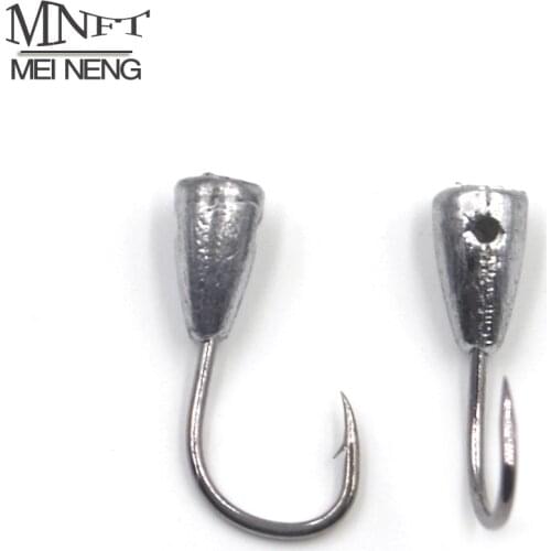 MNFT 100Pcs Overturned Lead Hooks Grass Carp Carassius auratus Barbed Fishing Hook Jig Head Stand Fishhook 1# 2# 4# 5# 6# 7# 8