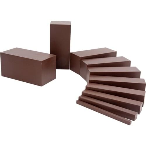 Montessori Material Sensory Brown Stair Baby Montessori Educational Wooden Toys For Children Early Learning Training Toys Kids