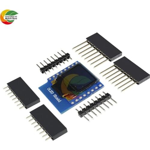 SSD1306 OLED Shield For WeMos D1 Mini IIC I2C IOT 0.66" inch 64X48 For Arduino Compatible Module 3.3V WeMos D1 Mini