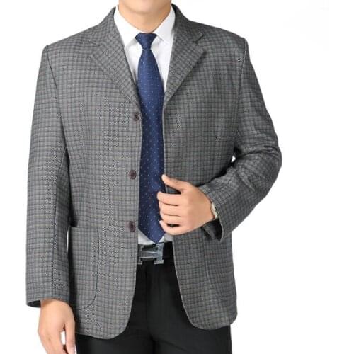 Autumn Middle-aged jacket men blazer Casual masculino slim fit casaco jaqueta masculina Business coats mens suit father wear