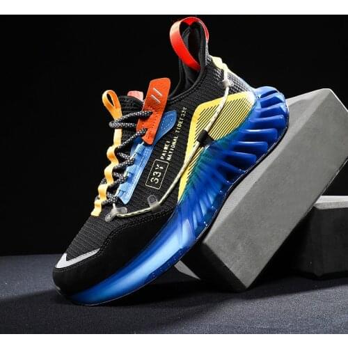 Autumn Blue Mesh Hiphop Men Blade Shoes Outdoor Male Trainer Sneakers Breathable Damping Mens Sports Shoes Chaussures De Sport