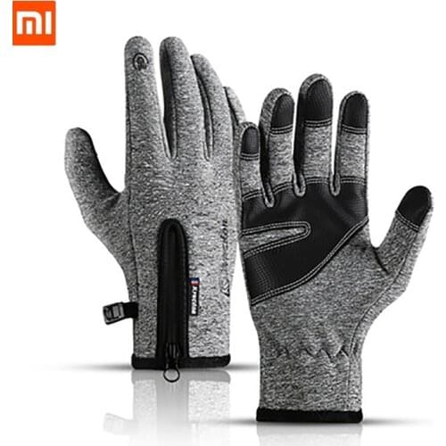 XiaoMi Outdoor Touch Screen Sports Riding Plus Velvet Warmth Water Repellent Non-slip Wear-resistant Gloves Autumn Winter