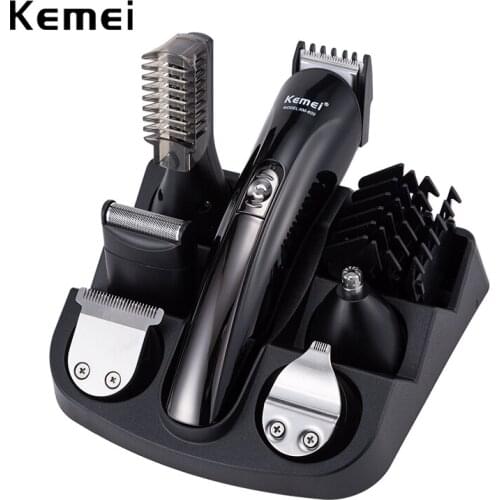 Kemei Hair Clipper Barber Hair Trimmer Electric Clipper Razor Shaver Beard Trimmer Men Shaving Machine Cutting Nose Trimmer gift
