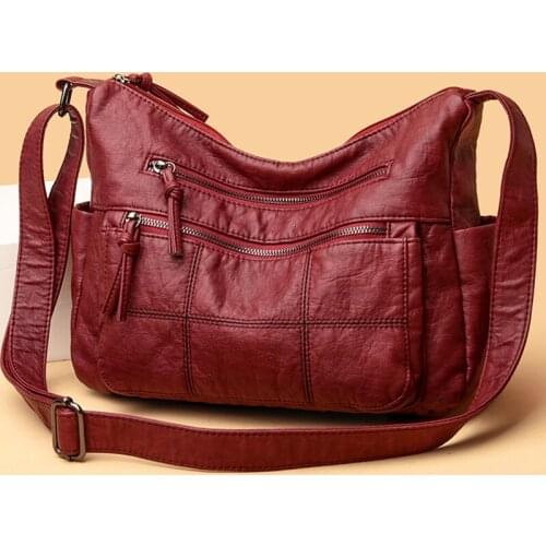 Casual Satchels Shoulder Bags for Women 2021 Sac A Main Large Capacity Leather Crossbody Bags Purse and Handbag Luxury Designer