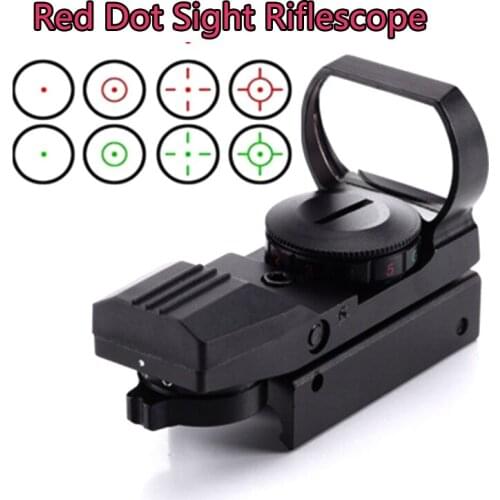 Hot 11/20mm Rail Riflescope Hunting Optics Holographic Red Dot Sight Reflex 4 Reticle Tactical Scope Collimator Sight