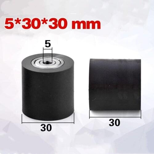 [PU0530-30S]stainless steel PU polyurethane plastic double plastic bag bearing guide pulley wheel TPU bearing 5*30*30mm