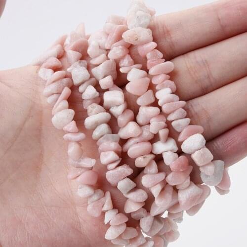 Natural Irregular Pink Australia Gem Stone Bead Gravel Beads for Jewelry Making DIY Bracelet Necklace Accessories 15'' /Strand