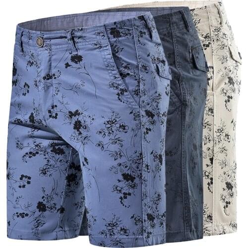 2021 Summer Mens Cotton Cargo Shorts Fashion High Street Slim Mens Clothing Casual Print Knee Length Shorts шорты мужские