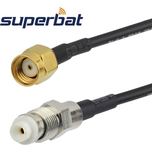 Superbat FME Plug to RP-SMA Plug RG174 15cm Jumper Cable Assembly RF Coaxial Cable
