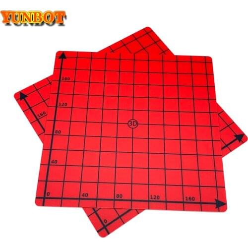 2pcs 220x220mm Heat Paper 3D Printer Heat Hot Bed Sticker Coordinate Printed Hot Bed Surface Sticker for Printer Platform