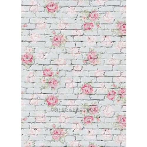 Baby Shower Seamless Vinyl Photo Background Flower Brick Computer Children Photography Backdrops for Photo Studio 1x1.5 S-1384