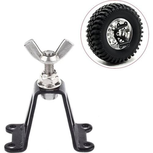 Rear Spare Tire Mounting Bracket Wheel Holder Rack for 1/10 Axial SCX10 D90 Wrangler CC01 RC Crawler Car Accessories
