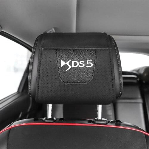 1pc For Citroen Ds5 Car Headrest Protector Case Pu Leather Car Headrest Cover Car Accessories