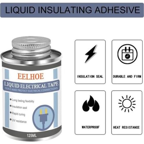 125ml Liquid Sealing Rubber Insulation Electrical Tape Anti-UV Dry Insulation Electronic Tube Fast Paste Fix Waterproof T1O6