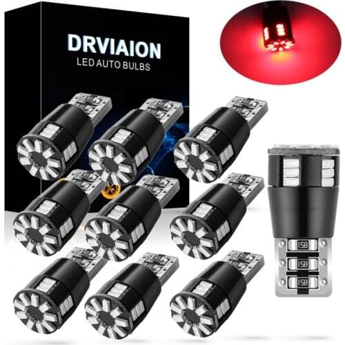 1 Pair 4 Colors Decode Bright Black Five Side Original 24-SMD 3014 Chipsets LED T10 Small Lamp