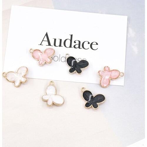10pcs/lot Butterfly 12*17.5mm Diy Deisgn Enamel Charm for Jewelry Making Earring Bracelet or Necklace Charms