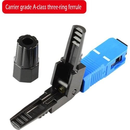 100PCS/lots 0.3dB FTTH fiber optic fast/quick connector SC UPC single-mode