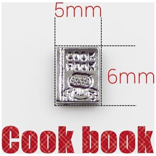 20Pcs/lot Cook Book Floating Charms Hand-made DIY for Glass Lockets