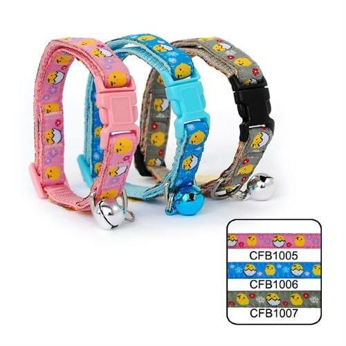 50sets 600Pcs/Lot (3 colors) Lively Pet Dog & Cat Chicks Embroidered Collar Buckle Style 1.0cm