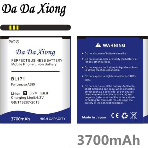 Da Da Xiong 3700mAh BL171 Battery for Lenovo A356 A368 A390 A390T A376 A370E A500 A60 A65 A319