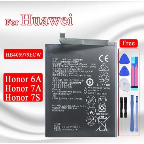 3020 mAh Phone Battery For Huawei HB405979ECW for Honor 7A Honor 6A High Quality Replacement Bateria Rechargeable Batteries