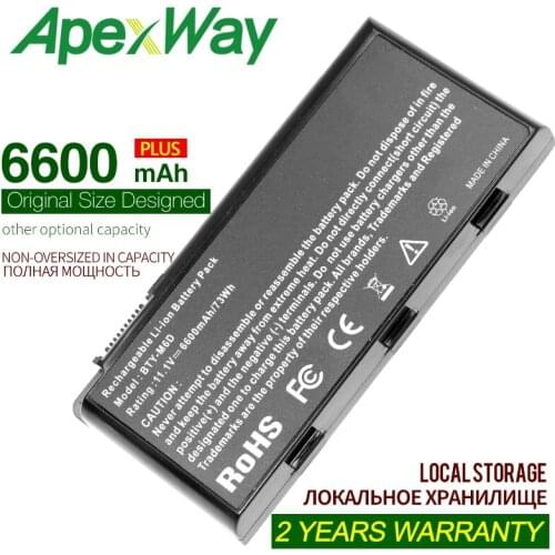 6600mAh laptop battery For MSI GT683DXR GT683R GT685 GT685R GT70 GT760R GT760 GT780 GT780D GT780DX GT780DXR GT780R GT783 GT783R