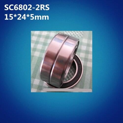 Free shipping 2pcs ABEC-7 S6802-2RS (15*24*5mm) Hyrid ceramic stainless steel bike wheels bottom bracket repair ball bearing