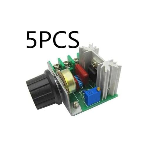 Free Shipping 5 Pcs / Lot AC 220 V 2000 W SCR Voltage Regulator Dimmers Dimmers Speed Thermostat Controller