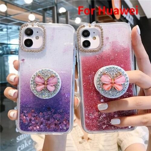 For Huawei Honor 10 Lite Liquid Quicksand Case On Huawei P40 Pro P30 Y5 Y6 Y7 P smart Note 3I 5T Honor V40 20 30 8X 9X 8A Covers