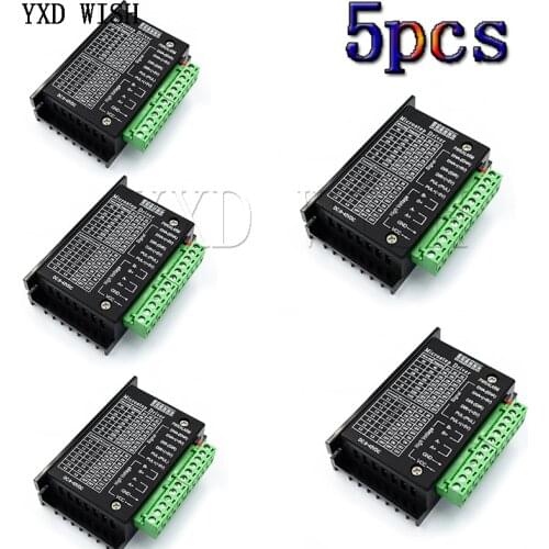 5pcs Stepper Motor Driver TB6600 Nema 23 Nema 34 42/57/86 Nema17 4A DC9-40V 1 axis Stepping Motor CNC Engraving Machine
