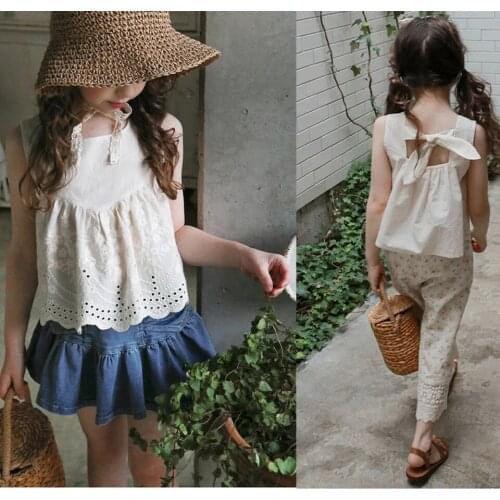 Soft Breathable Girls Pants Linen Cotton Floral Girls Clothing Toddler Girls Legging Casual Children Lace Pants