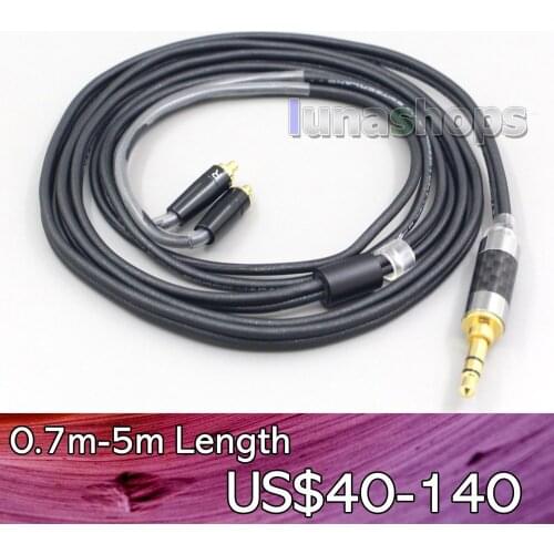 LN007108 2.5mm 4.4mm 3.5mm XLR Black 99% Pure PCOCC Earphone Cable For AKG N5005 N30 N40 MMCX Sennheiser IE300 IE900
