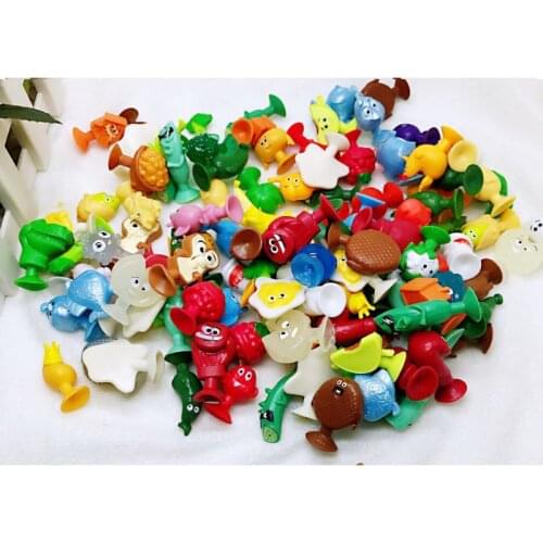 50~100pcs/set Cute Vegetable Sucker Dolls Fruit Animals Figures Capsule Toys Gifts For Kids
