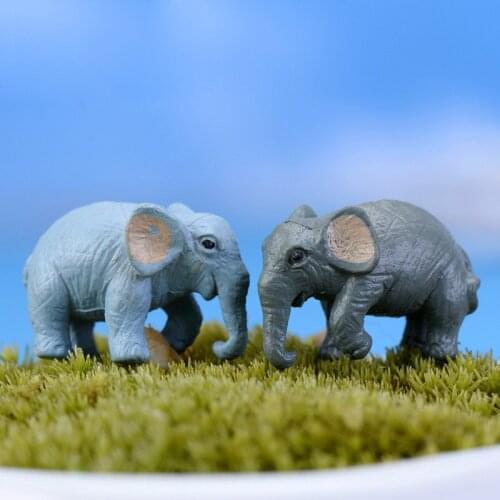 Mini Elephant Miniature Animal Fairy Garden Home Decoration Craft Micro Landscaping Decor DIY Gift