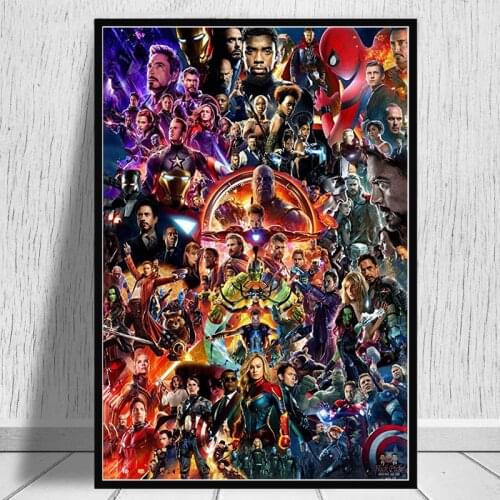 Avengers EndGame Canvas Poster Marvel Movie Poster Canvas Wall Art Home Cuadros Canvas Painting Gift for Living Room Home Decor
