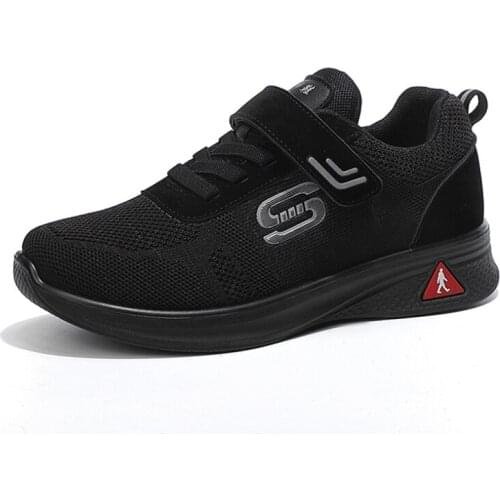 Mens Sneaker Shoes 2021 Autumn Mens Middle-aged Elderly Leisure Walking Shoes Sneaker Couple Shoes Flying Woven Mens Shoes